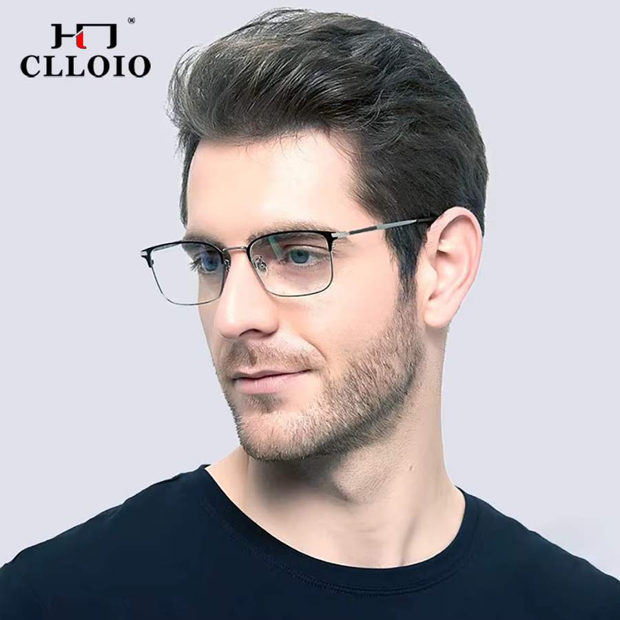 CLLOIO Lesebrille, Vollrand, rechteckig, Metall, Herren - Bild 2