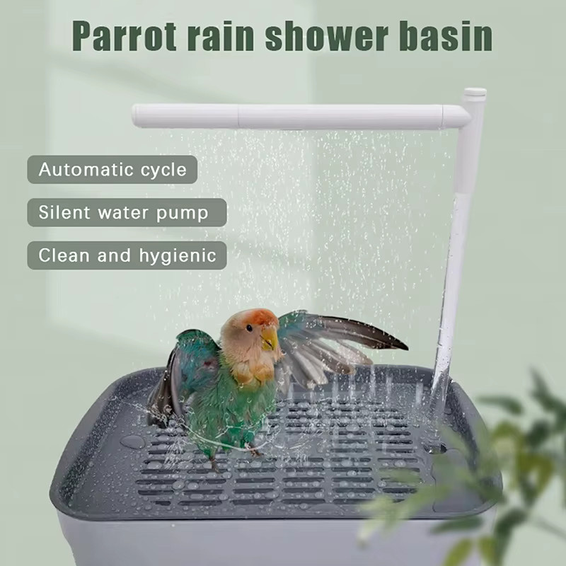 N2HAO Automatische Papageien-Badewanne mit USB-elektrischer Wasserzirkulation für Haustiere - Bild 2