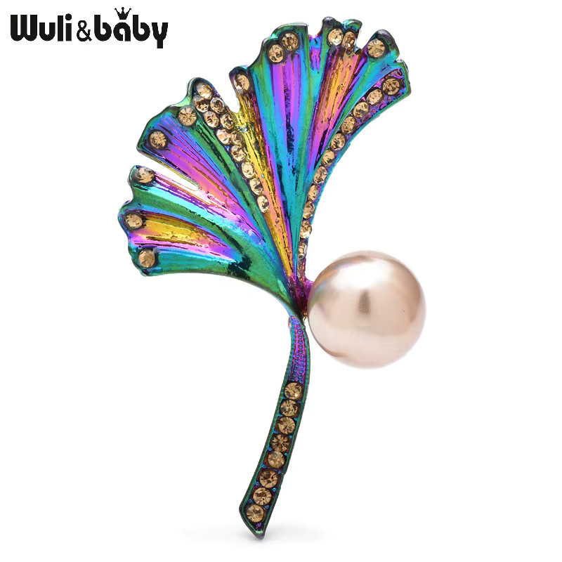 Wuli&baby Brosche, Messing, Kristall, Bunt, Damen - Bild 2