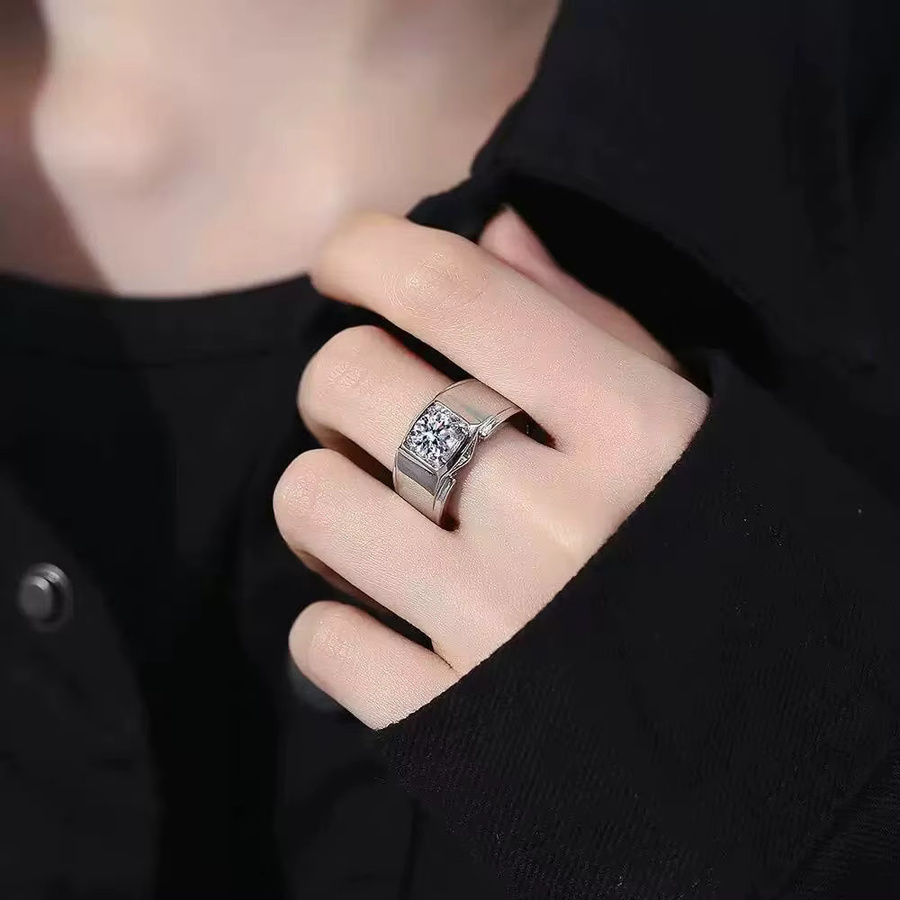 Herrenring 925 Silber, Zirkonia, Unisex - Bild 2