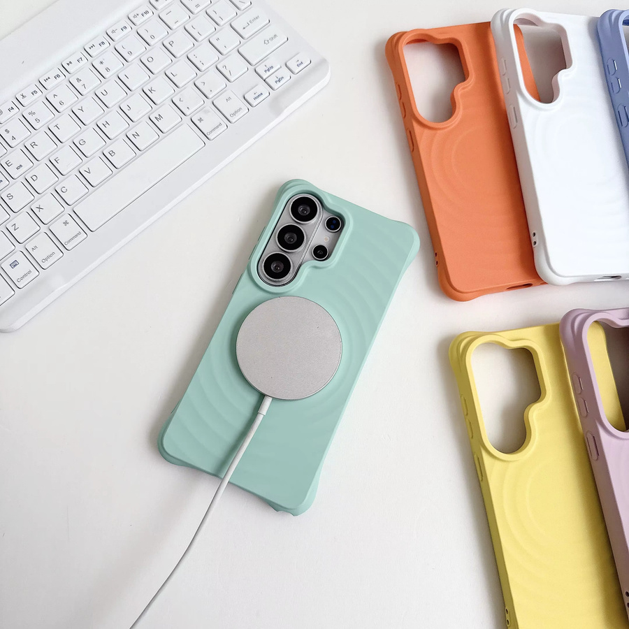 HKNR Magnetische Silikon Schutzhülle für Samsung Galaxy S26 S25 S24 S23 Ultra und Plus, Stoßfeste Kabellose Ladehülle mit MagSafe Kompatibilität - Bild 2