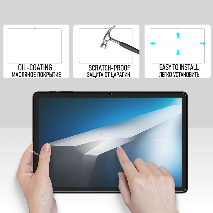 Doogee Displayschutzfolie aus gehärtetem Glas für Tab A9 A9pro A9plus G5 G6 Pro Plus E3 E3plus E3pro V Pad U11 Pro, 2er-Pack, transparent - Bild 2