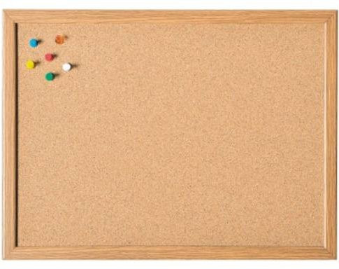 Magnetoplan Korkpinnwand Braun aus Kork und Holz, Breite: 100 cm, Höhe: 60 cm - Bild 1