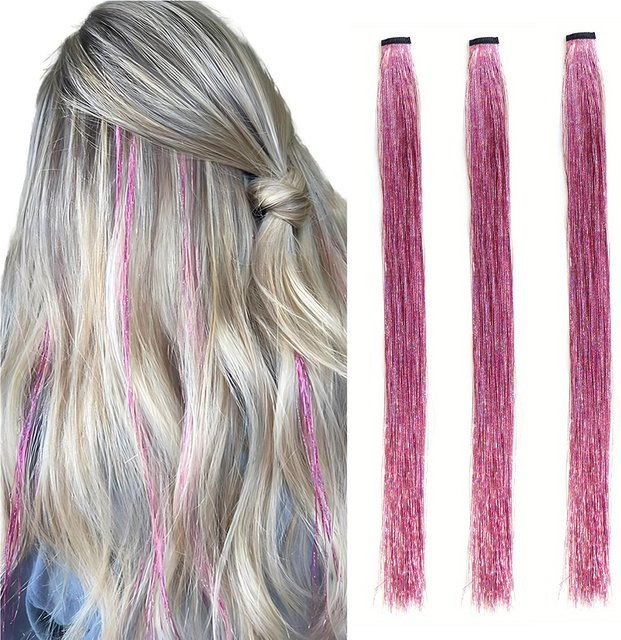 SHUOXIU Haar Lametta Clip, 22 Zoll, Glitter, hitzebeständig - Bild 1