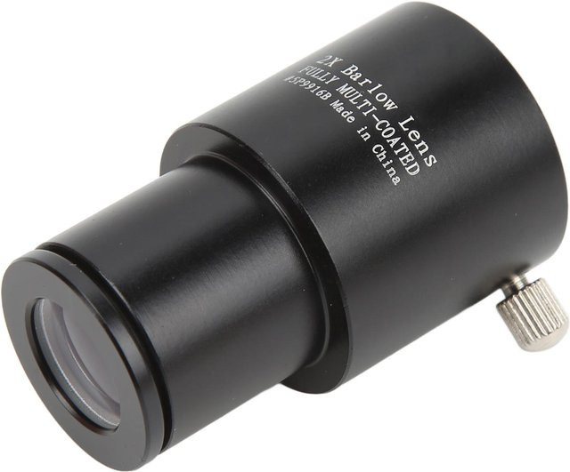 Barlow-Linse 2x mit mehrschichtvergütetem Glas für astronomische Teleskope, Farbe: Schwarz - Bild 1