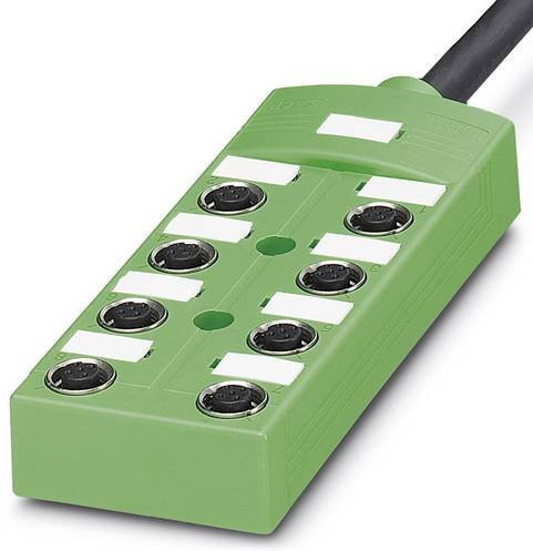 Phoenix Contact SACB-8/16-10,0PUR SCO 1517071 Sensor/Aktorbox passiv M12-Verteiler mit Metallgewinde, grün - Bild 1