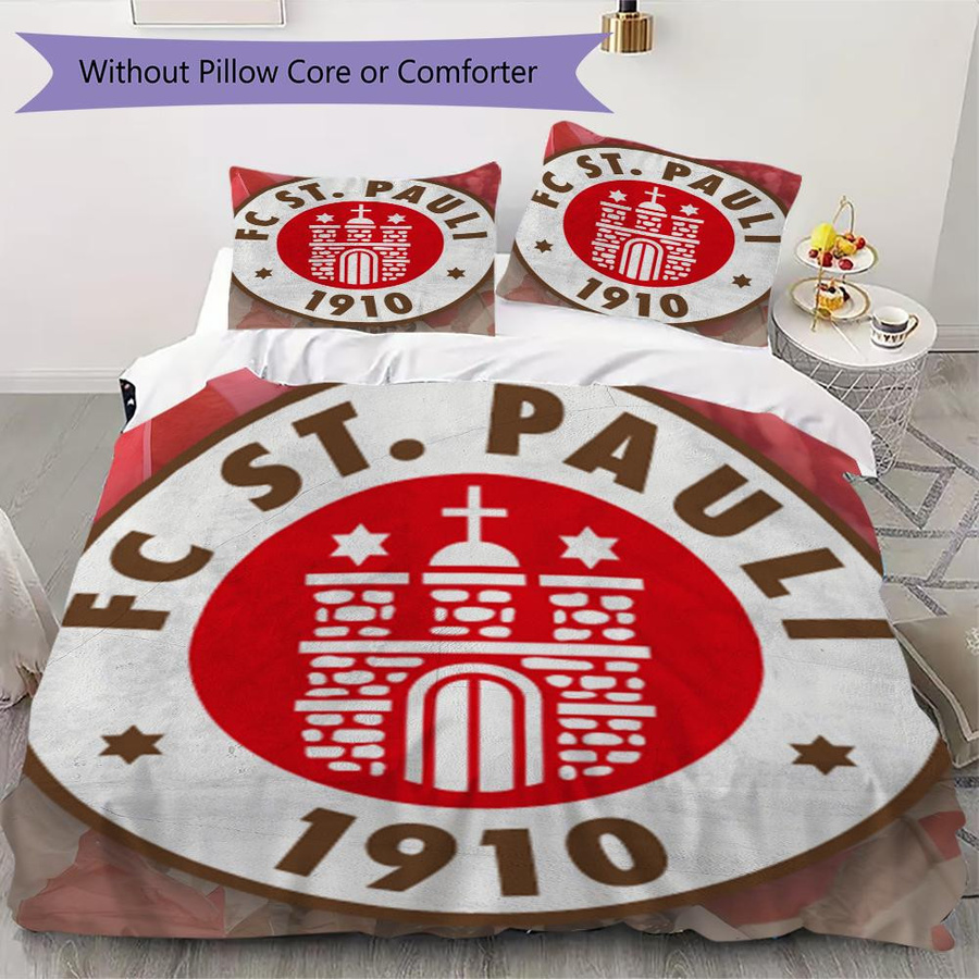 St. Pauli FC Muster Bettwäsche Steppset von wanghengyao mit Bettbezug und 2 Kissenbezügen, B/H: 200 x 220 cm - Bild 2