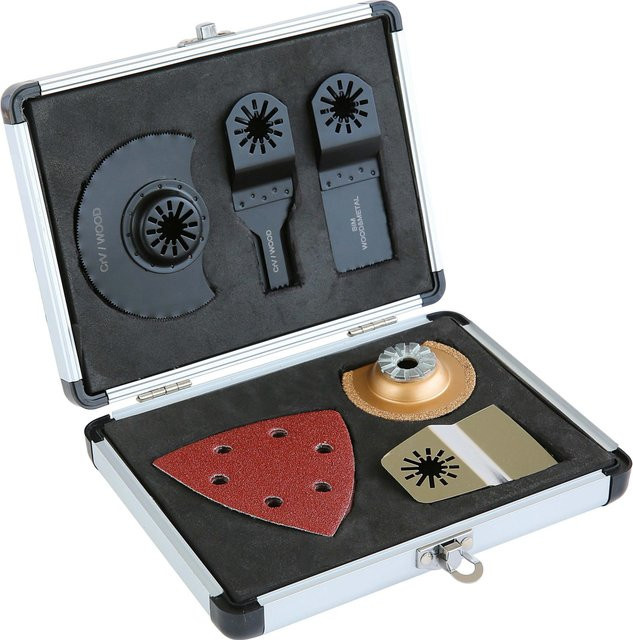 LUX-TOOLS Multitool-Set 13-teilig mit Sägeblättern und Schleifmitteln in Multicolour - Bild 1