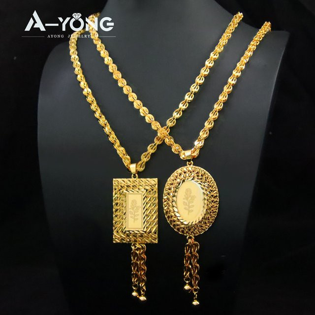 A-YONG AYONG JEWELRY Halskette, Gold, Blumen Anhänger, Damen - Bild 1