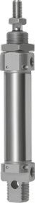 Riegler Rundzylinder doppeltwirkend mit Magnet, Kolben-Durchmesser: 25 mm, Hub: 125 mm, Anschluss: G 1/8, Farbe: Silber - Bild 1