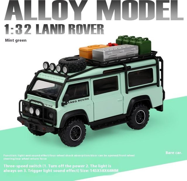 Linyi toy car Land Rover Defender Van, Modellauto, 1:32, Metall, mit Licht und Sound, ab 14 Jahren - Bild 1
