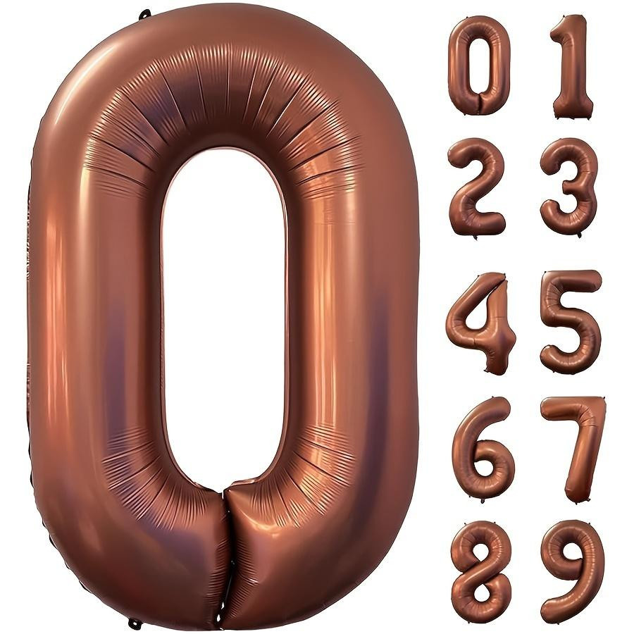 XYNN Aluminiumfolienballon Nummer 23 in Braun, 40 Zoll (101,6 cm) für Party- und Feierdekorationen - Bild 3