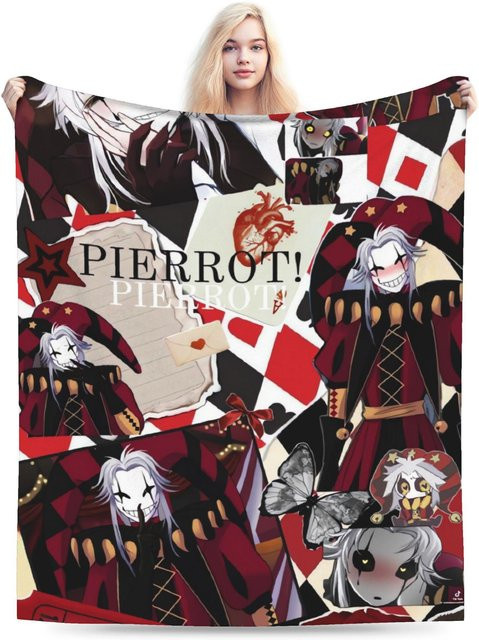 Freak Circus Flanelldecke von Jessica Chen, superwarme Winter-Überwurfdecke für Kinder in Multicolour und Weiß, B x H: 75 x 100 cm - Bild 1
