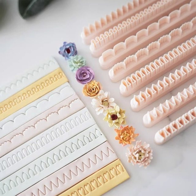 Polymer Clay DIY Set für Ohrringe, Armbänder und Halsketten in Blütenblatt-Form, Multicolour - Bild 1