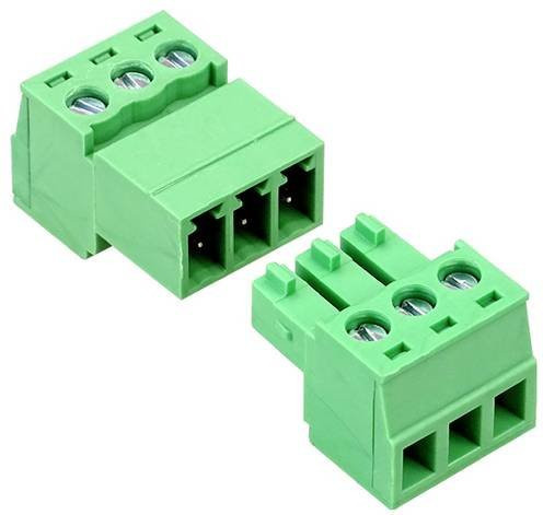 Donau Elektronik HNS381-03 Steckverbinder Polzahl 3, Farbe Grün, Material Messing und Stahl, Leiterquerschnitt 0,08mm² - 1,5mm², 8A 300V - Bild 1