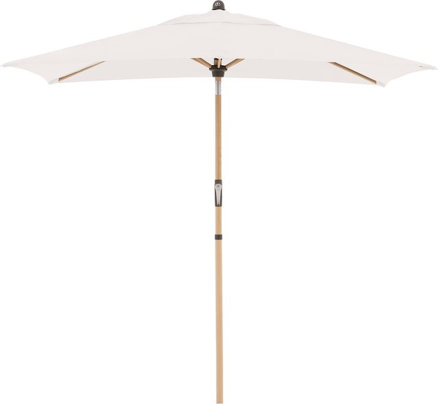Doppler Sonnenschirm Alu Wood Ultra in Natur mit Kurbel und Auto Tilt, B: 210 cm, T: 140 cm - Bild 1