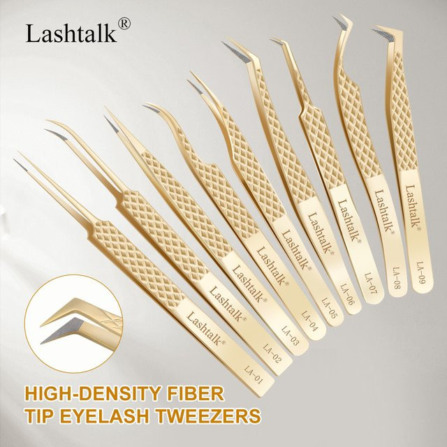Lashtalk Precision Fiber Tip Pinzette, Gold, Edelstahl - Bild 1