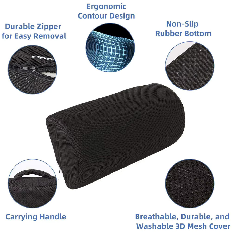 Ergonomisches Fußkissen YQQGD in Schwarz zur Entspannung und Unterstützung unter dem Schreibtisch für Büro und Zuhause - Bild 2