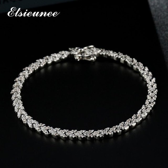 Elsieunee Armband, 925 Silber, Moissanite, Damen - Bild 1