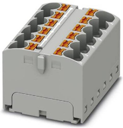 Phoenix Contact Verteilerblock 3273944 mit Zugfeder, Grau, 8 Stück - Bild 1