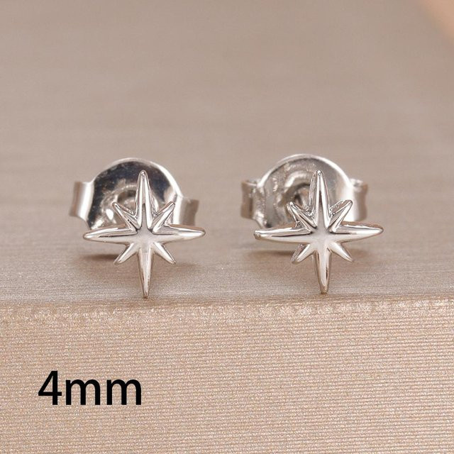 Ohrstecker Stern, 14K vergoldet, Edelstahl, Silber, Damen - Bild 1