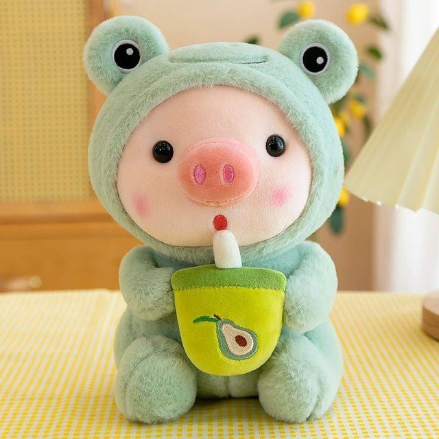 Happy Time For kids Bubble Pig Plüschtier Hase Frosch Einhorn Tiger - Bild 1