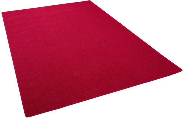 Snapstyle Feinschlingen Velour Teppich Strong Rot B: 200 cm, T: 300 cm - Bild 1