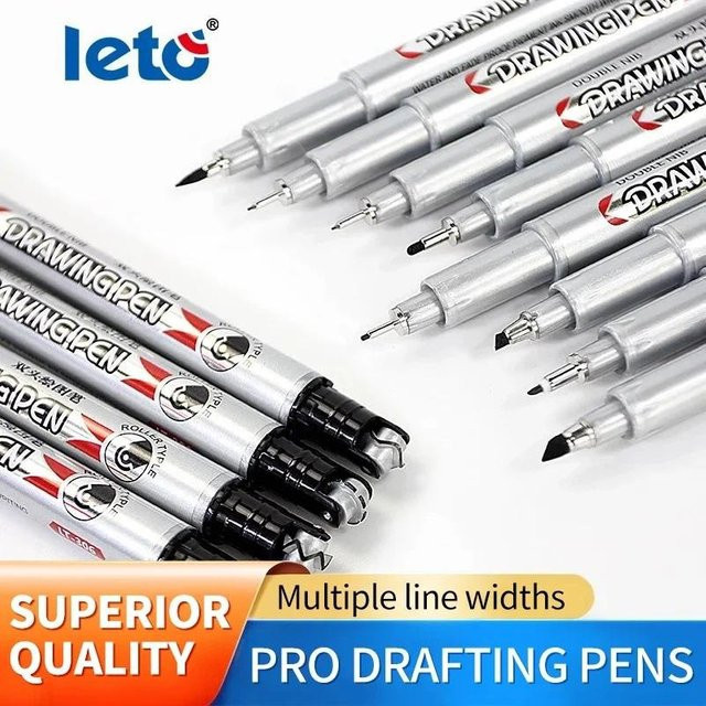 Permanent Marker Set mit Doppelspitze in Schwarz für Graffiti und Kunstzeichnungen - Bild 1