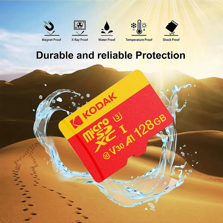 Kodak Micro SD Speicherkarte U3 V30 A1 4K Hochgeschwindigkeit TF-Speicherkarte für Kamera Drohne und Dashcam in Multicolor - Bild 3
