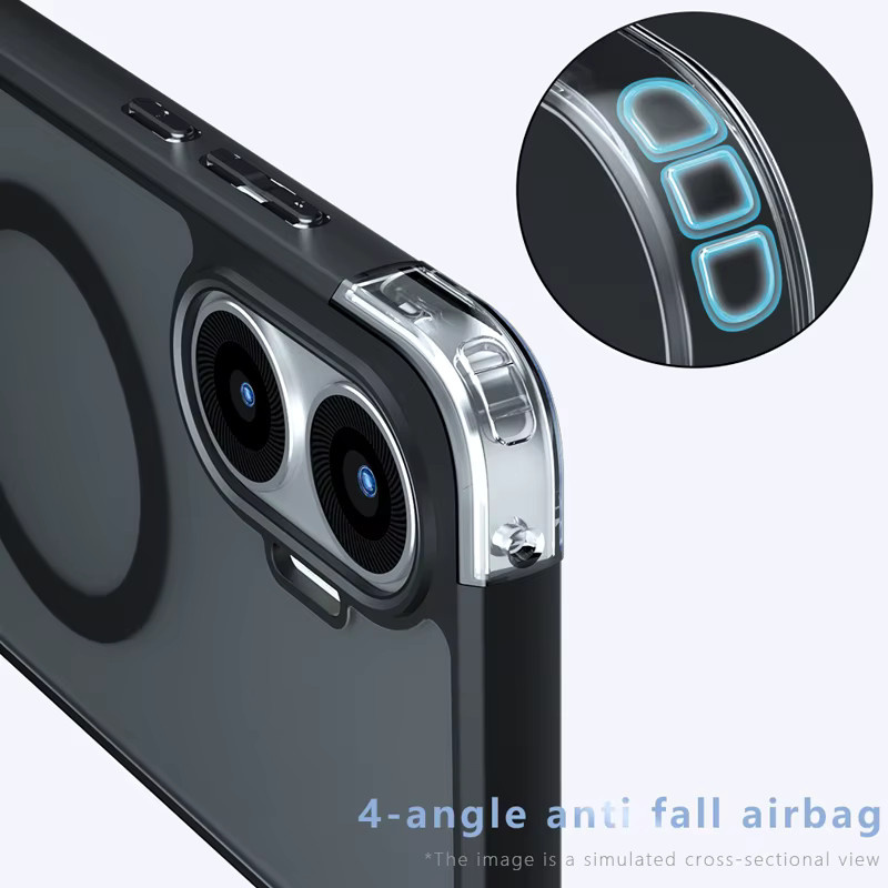 Mattierte und magnetische Schutzhülle für Xiaomi in Schwarz - Bild 4