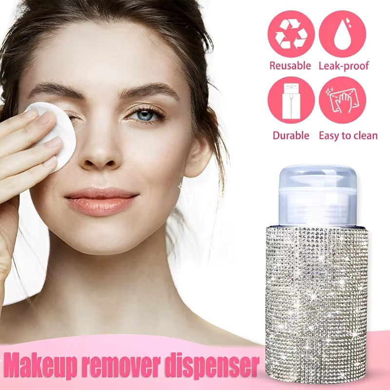HMQ beauty Leere Flüssigkeitsflasche mit Pumpspender, 200 ml, Transparent - Bild 2