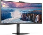 AOC Value-Line LED-Monitor CU34V5CW/BK in Schwarz mit 86,4 cm (34 Zoll), Widescreen 21:9, QHD-Auflösung 3440 x 1440 Pixel, VA-Panel, HDMI, DisplayPort und USB-C - Bild 2
