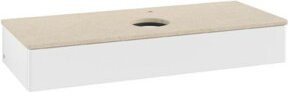V&B Waschtischunterschrank Antao ohne Frontstruktur, Weiß lackiert, B/T/H: 120 x 50 x 19 cm - Bild 1
