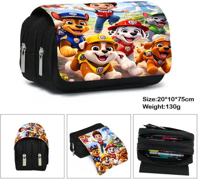 PAW Patrol Federmäppchen mit Reißverschluss für Kinder und Erwachsene, buntes Stifteetui für Schule und Studium - Bild 1