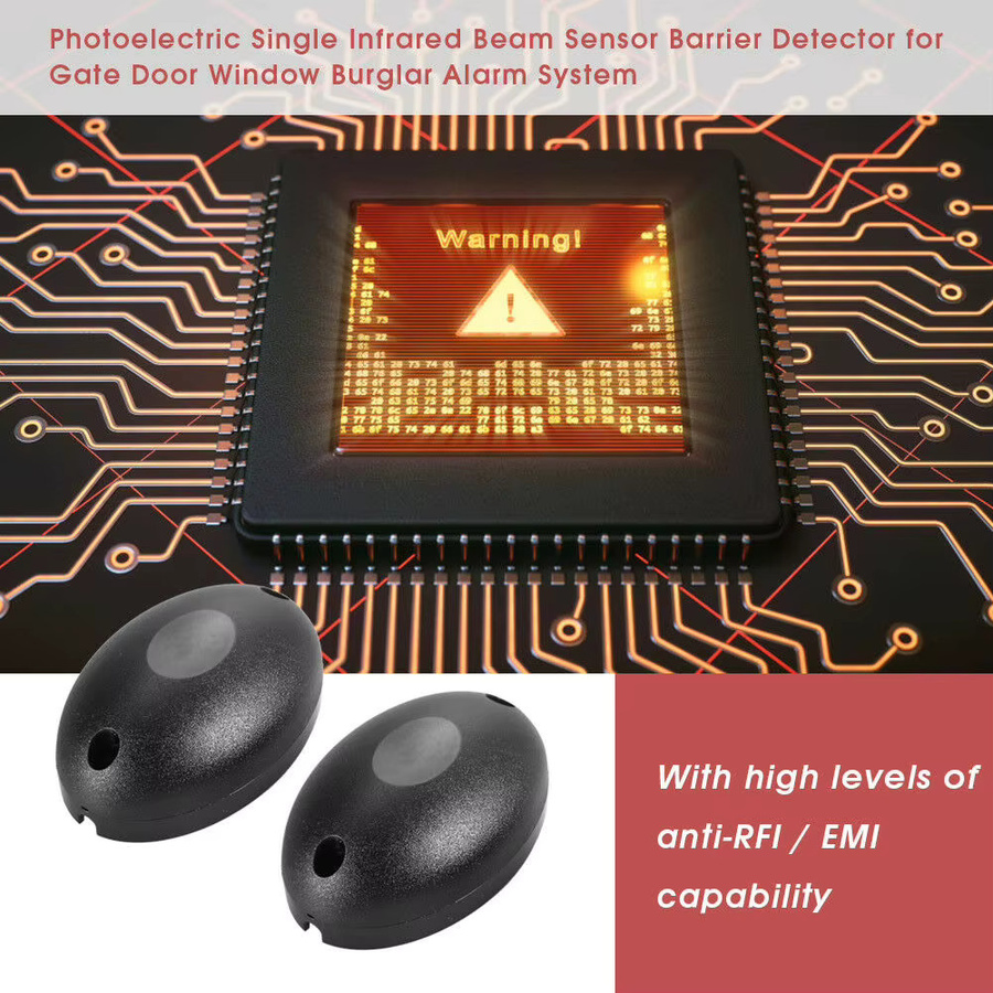 DOORHAN Infrarot-Sicherheitsstrahl-Sensor Fotozellendetektor für Garagentore in Schwarz - Bild 4