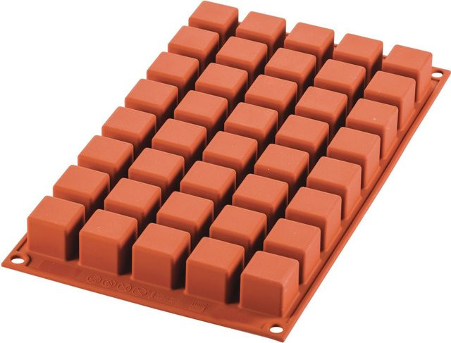 Schneider Silikonbackform Kubus Mini rot, 13,5 ml, B/T/H: 17,5 x 17,5 x 2,4 cm - Bild 1