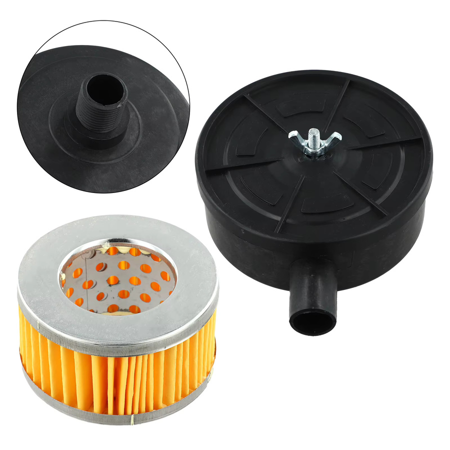 LEENKEA Luftkompressor Schalldämpfer Set mit Noise Reducer und Luftfilter, 2 Stück, Schwarz, 20mm - Bild 4