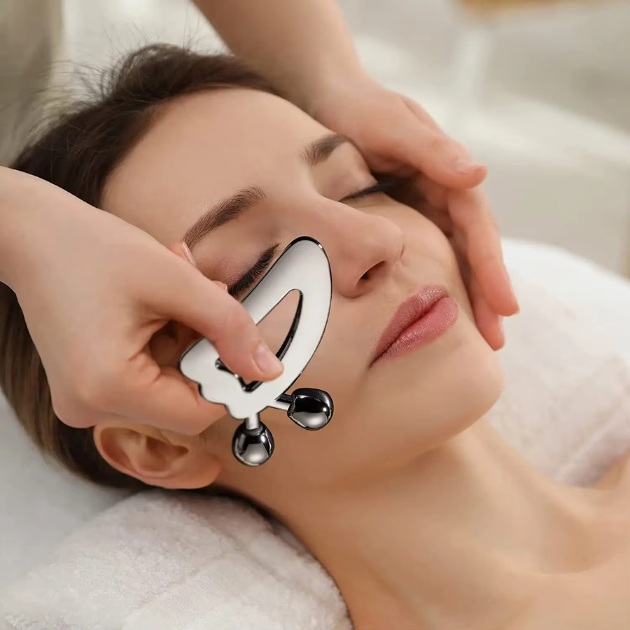 DUTRIEUX Gua Sha Gesichtsmassagegerät aus Edelstahl, Unisex - Bild 3