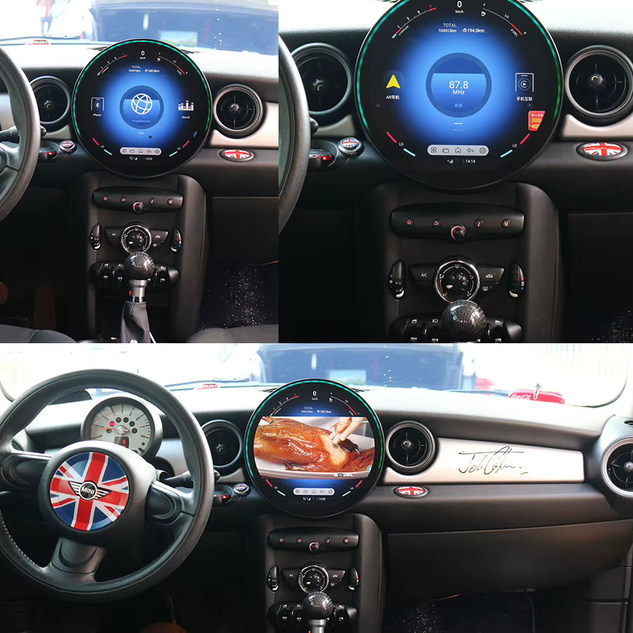 Sadocom Android 14.0 Autoradio Multimedia-Player mit Carplay und DSP, 11,8 Zoll, 8GB RAM, 128GB ROM, Schwarz, passend für BMW Mini Cooper R55 R56 R57 R58 R60 F54 F55 F56 NBT - Bild 3