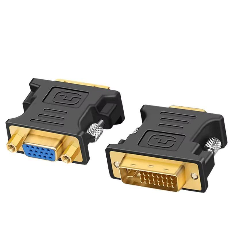 DVI-I zu VGA Adapter in Schwarz für 1080P Video Konverter mit 24+5 Pin Stecker auf VGA Buchse für PC, HDTV und Projektor - Bild 3