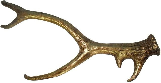 Lex XL Hirschgeweih Tischdeko Schmuckhalter in Gold im Landhausstil - Bild 1