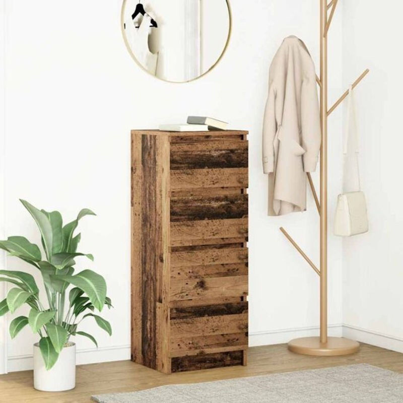 Sideboard vidaXL in Altholz-Optik Braun aus Holzwerkstoff im Industrial-Design B/T/H: 37,5 x 35 x 99 cm - Bild 1