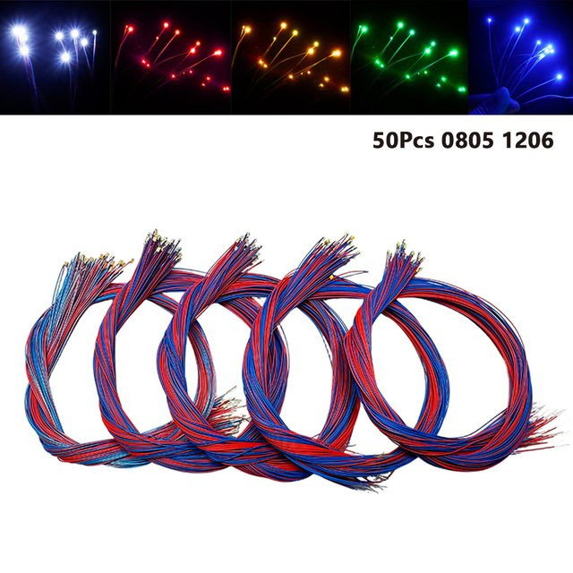 SANMERSEN DIY Micro SMD 0805 1206 LED-Lampen, 50-teiliges Set, für Gundam-Szenen - Bild 1