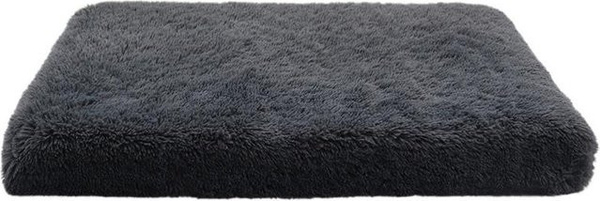 YJSTY Plüsch Hundehütte und Katzenkissen in Dunkelgrau, B/T/H: 75 x 50 x 8 cm