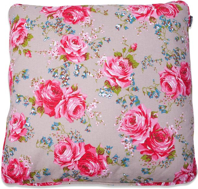 In the Mood Rosemary Kissen Beige mit floralem Design, B/T/H: 45 x 45 x 10 cm - Bild 1
