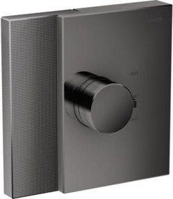 Hansgrohe Axor Edge HighFlow Fertigset mit Thermostat und Safety Stop in Black Chrome Diamantschliff - Bild 1