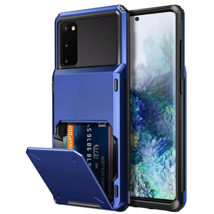 Samsung Flip-Case Brieftaschen-Hülle für Galaxy A55 A35 A36 A15 A54 A34 A56 A17 S26 mit Kartenfach und versteckter Tasche, stoßfeste Panzerhülle aus hartem PC in Rot und Blau - Bild 3