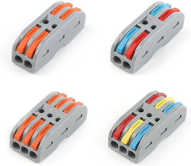 DIY GO Hebel-Drahtverbinder Set, 30 Stück Push-in-Schnellverbinder als kompakte Inline-Steckerklemmen für elektrische 28–12 AWG-Verkabelung - Bild 1