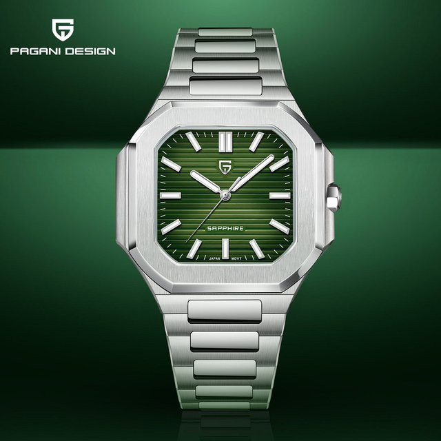 PAGANI DESIGN Armbanduhr, Quarz, Edelstahl, Blau, Saphirglas, Herren - Bild 1