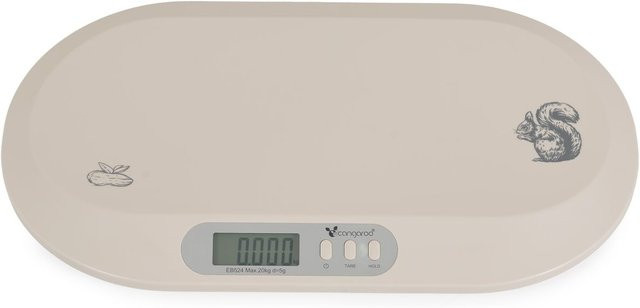 Cangaroo Babywaage Peanut mit Maßband und LCD-Display in Grau, bis 20 kg - Bild 1